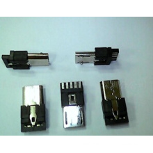 Macho 5 pinos tipo micro conector USB para produtos digitais